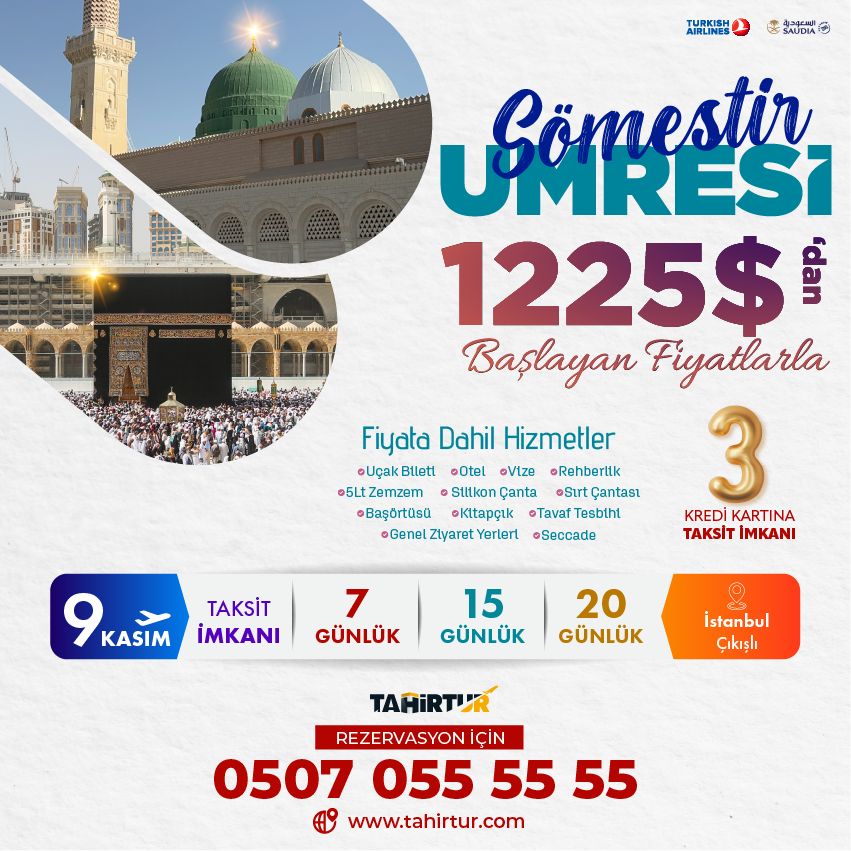 Umre Kaç TL -Semerşah Umre - 7 Günlük Umre Fiyatları