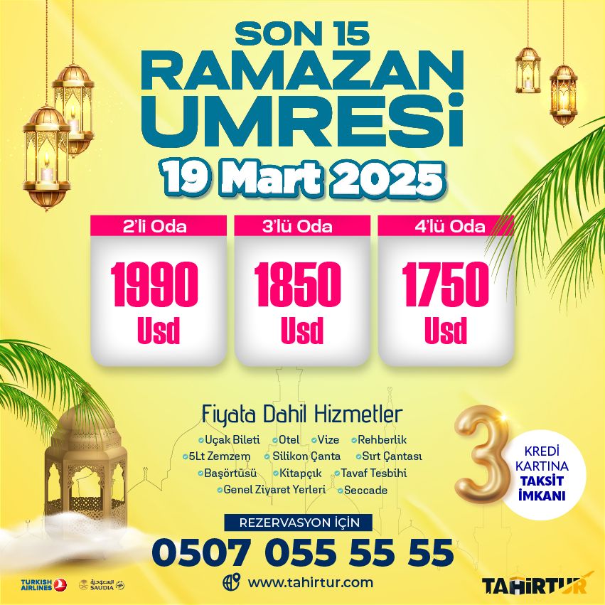 Diyanet Ramazan Umre fiyatları 2025 - Ramazan Umre