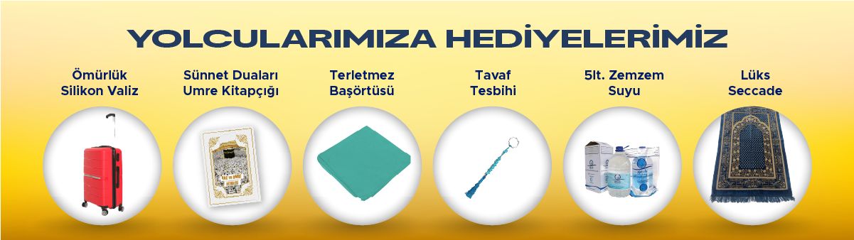 umrede yolculara sunulan hediyeler