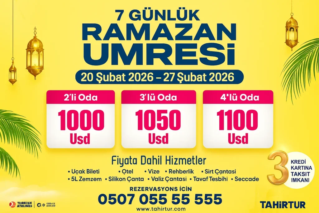 Umre ne kadar - Semerşah Umre fiyatları