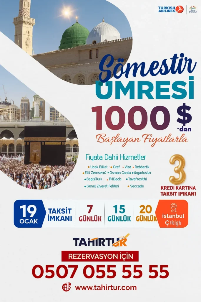 Umre Kaç Euro - Sömestr Umresi- 7 Günlük Umre Fiyatları